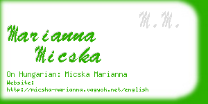 marianna micska business card